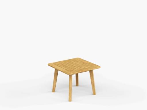 Foundations 24″ Square Teak Side Table - Image 1