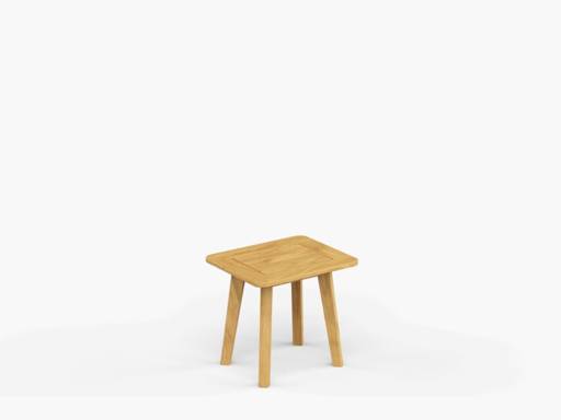 Foundations 20×16″ Rectangular Teak Side Table - Image 1