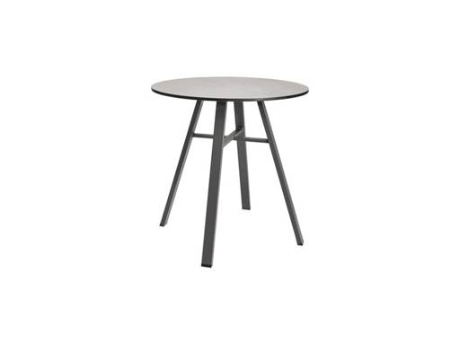 HARMONY 29″ Round Bistro Table | Gray with Dark Gray HPL Top - Image 1