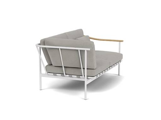 Around Deep Seating Double - Aluminium Left Arm Teak Right Arm - Image 1