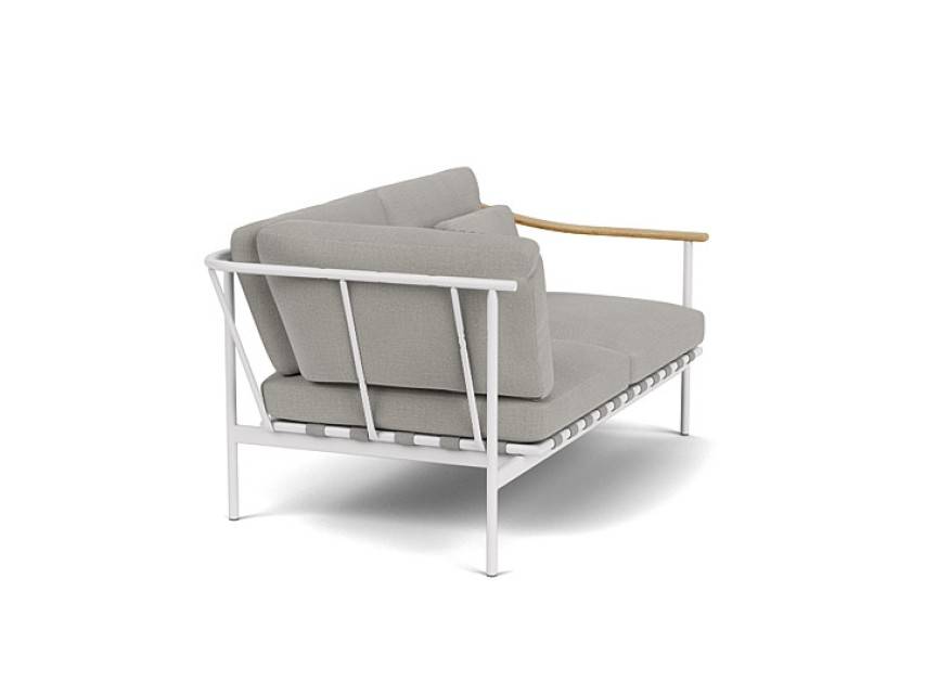 Around Deep Seating Double - Aluminium Left Arm Teak Right Arm - Image 1