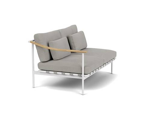 Around Deep Seating Double - Teak Left Arm - Image 1