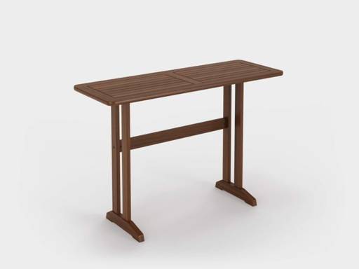 Foundations 54×19″ Counter-Height Ipe Rail Table - Image 1