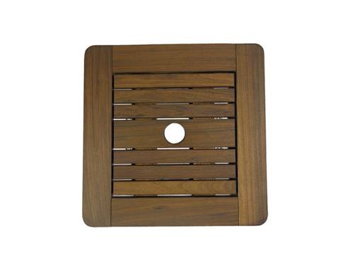 Heritage 21″ Beechworth Square Lazy Susan | Classic Ipe - Image 1