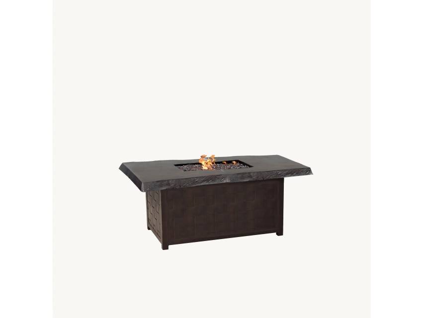 CLASSICAL 36" X 52" Rectangular Coffee Table With Firepit - Image 1