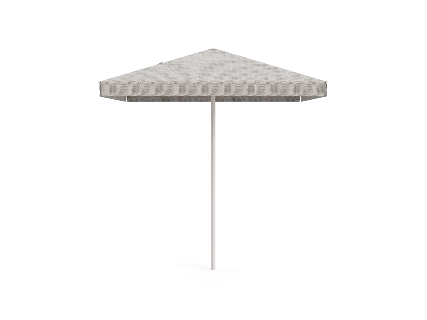 Summit 8' Square Umbrella with Valance - Dove - Image 1