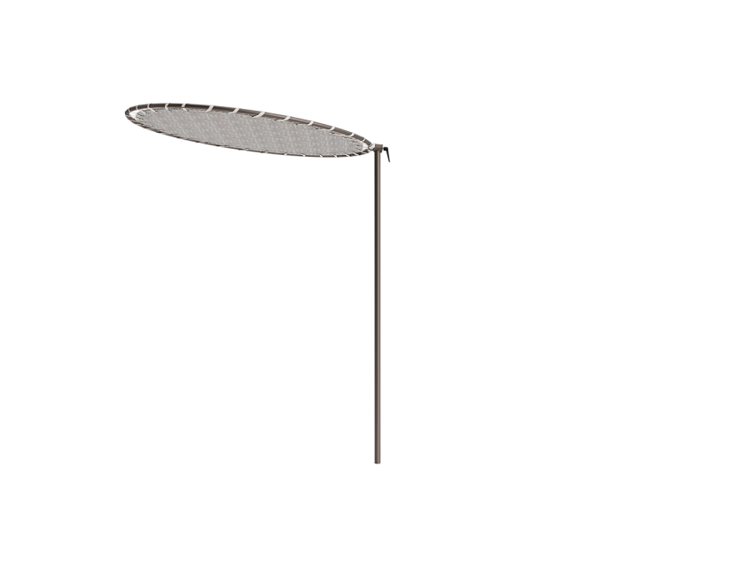 60" Round Sunshade White Lace - Image 1