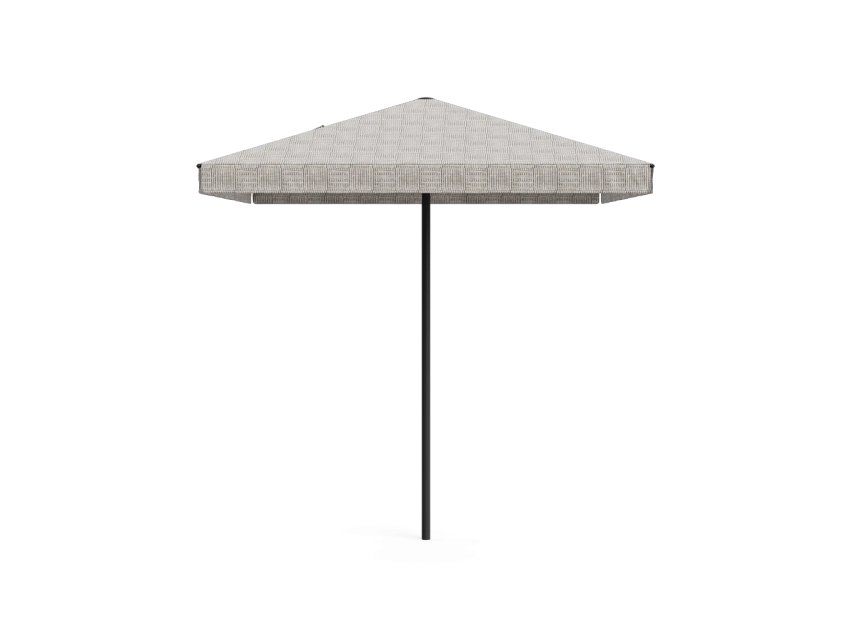 Summit 8' Square Umbrella with Valance - Textured Pewter - Image 1