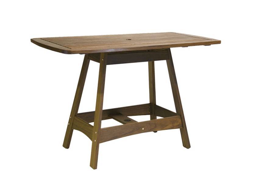 CLASSIC IPE 60″ Roma Rectangular Hi Dining Table - Image 1