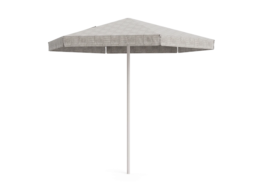 Summit 10' Hexagon Umbrella with Valance - Dove - Image 1