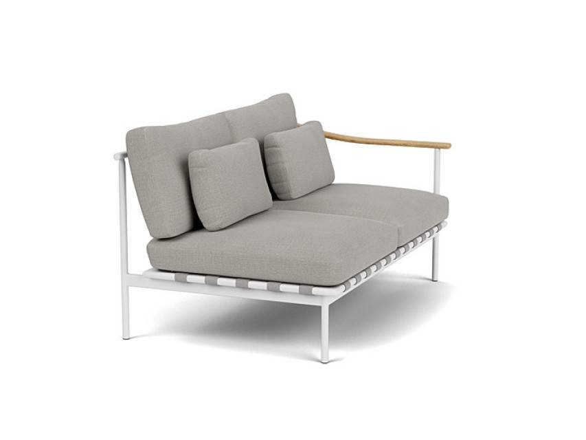 Around Deep Seating Double - Teak Right Arm - Image 1