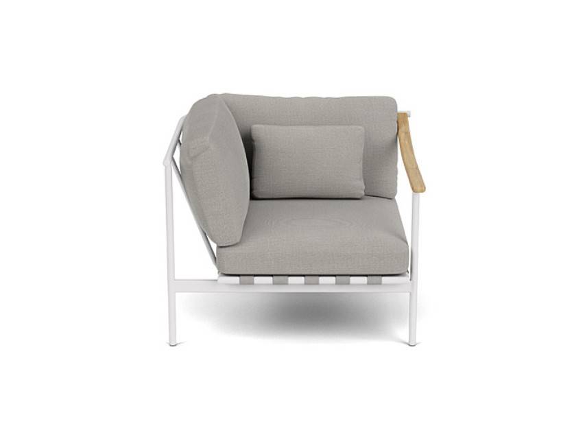 Around Deep Seating - Single Aluminium Left Arm / Teak Right Arm - Image 1