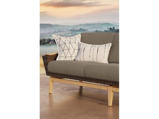 Plume Pillows 14×22″ Masai Ivory/Charcoal Throw Pillow - Image 6