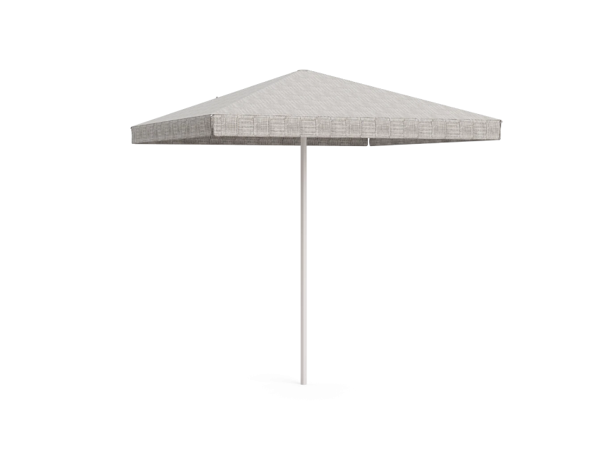 Summit 7' Square Umbrella with Valance - Dove - Image 1
