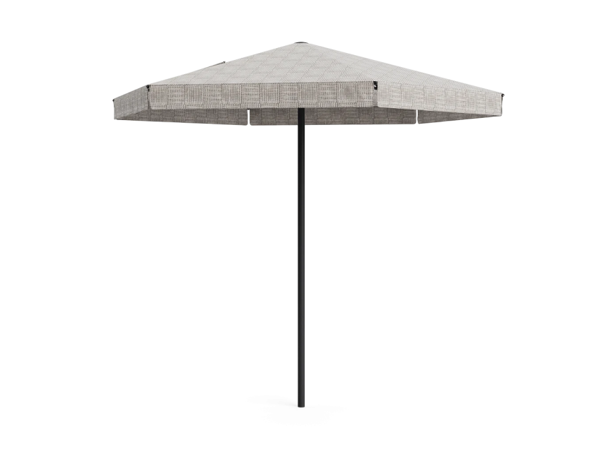 Summit 9' Hexagon Umbrella with Valance - Textured Pewter - Image 1