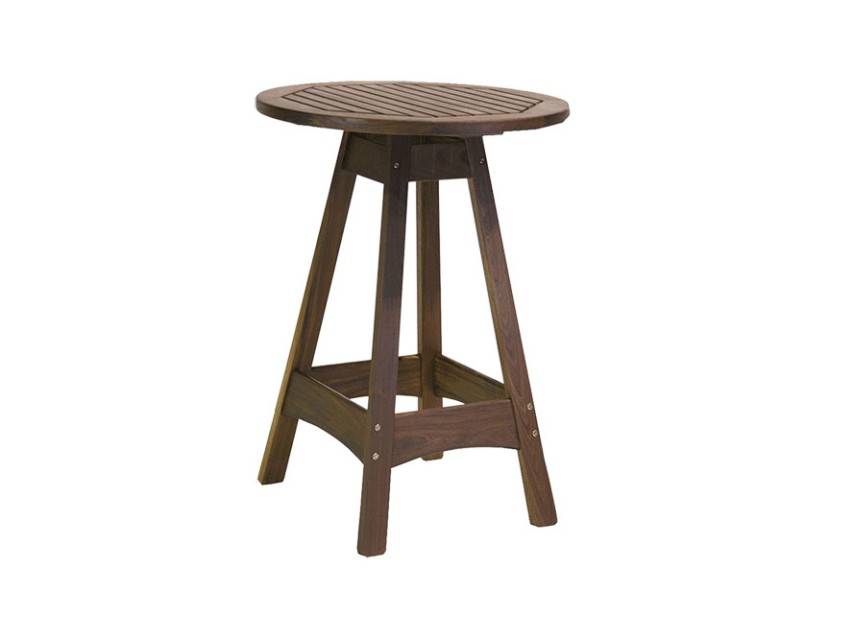 CLASSIC IPE 28″ Venice Round Hi Dining Table - Image 1