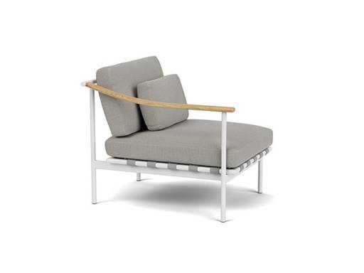 Around Deep Seating Single - Teak Left Arm Frame - Image 1