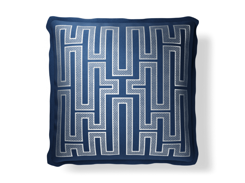 Plume Pillows 20×20″ Hampton Indigo/Ivory Throw Pillow - Image 1
