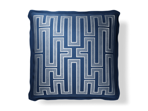 Plume Pillows 20×20″ Hampton Indigo/Ivory Throw Pillow - Image 1