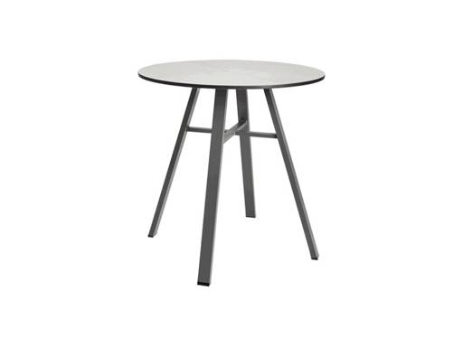 HARMONY 29″ Round Bistro Table | Gray with Light Gray HPL Top - Image 1