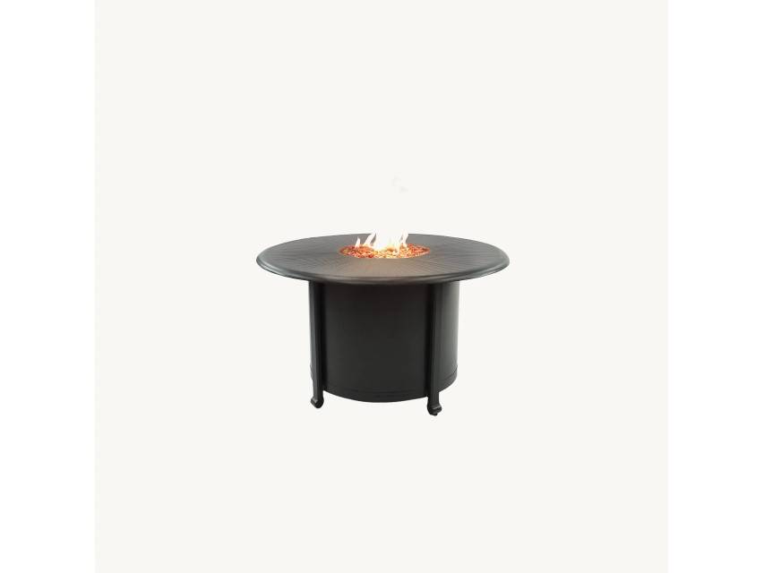 VINTAGE 38" Round Coffee Table With Firepit - Image 1