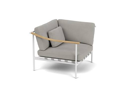Around Deep Seating Single - Teak Left Arm / Aluminium Right Arm - Image 1